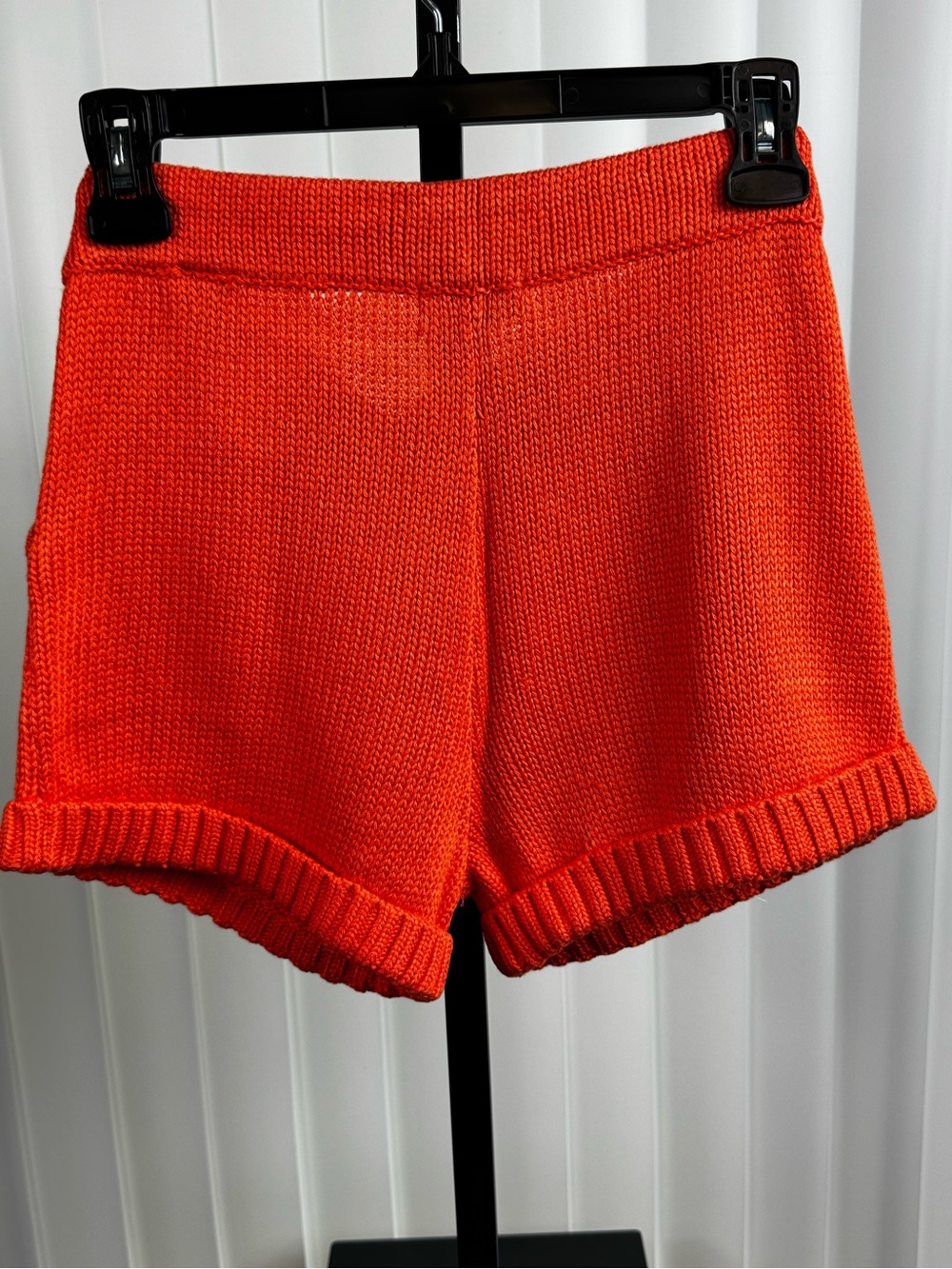 525 America Orange Knit Drawstring Shorts XS NWT Cozy Lounge Pockets - Picture 3 of 9